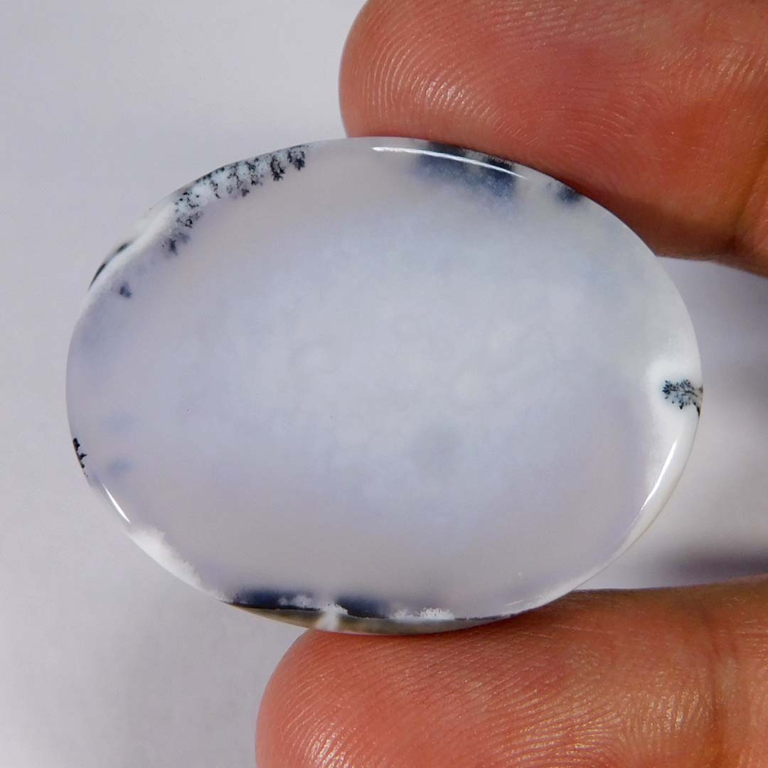 52.65Cts. Natural Gorgeous Dendritic Opal Oval Cabochon Reiki Healing Gemstone