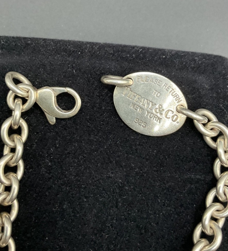Tiffany&Co retired,vintage STERLING 925 OVAL TAG NECKLACE