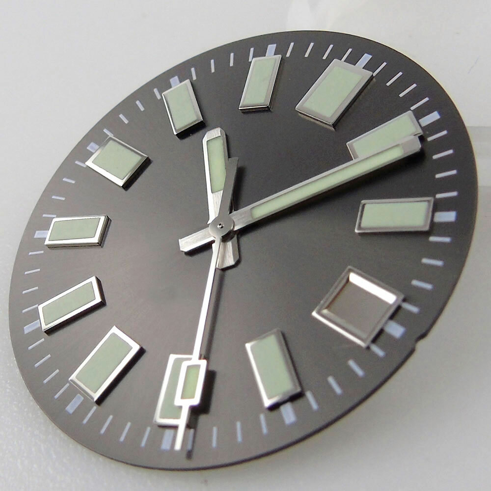 Super Lume 29mm Watch Dial+Solid Japan C3 Lume Hands Fit For NH35 Movement Date