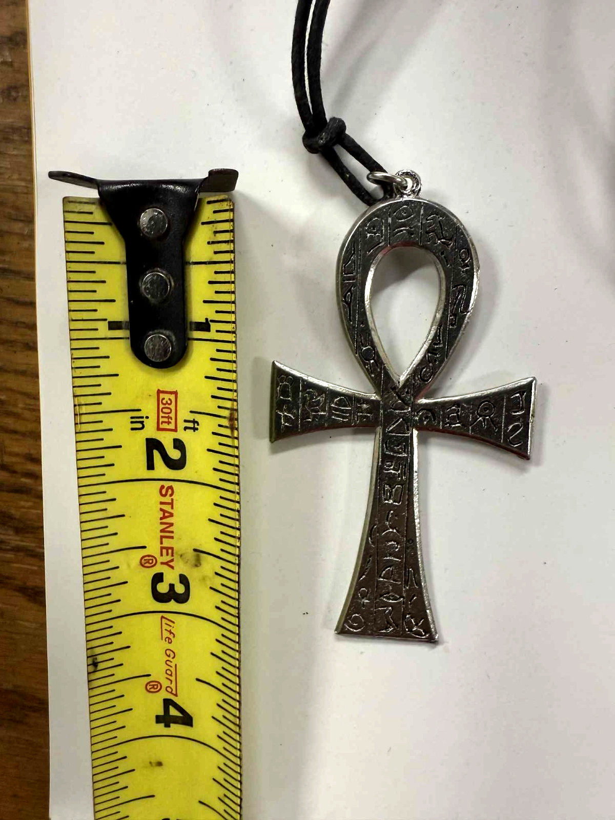 Ankh Cross “Real” Pewter Lead Free Large Pendant Necklace Made in USA Brand New