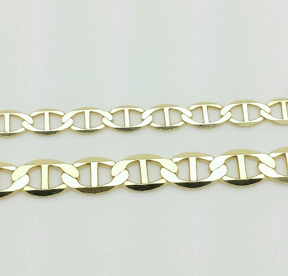 14k Solid Yellow Gold Mariner Anchor Chain Bracelet 7″ 8″ 8.5″