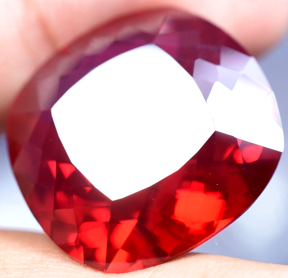 Natural 43.50 Ct Blood Red Ruby Mozambique GGL Certified Loose Gemstone