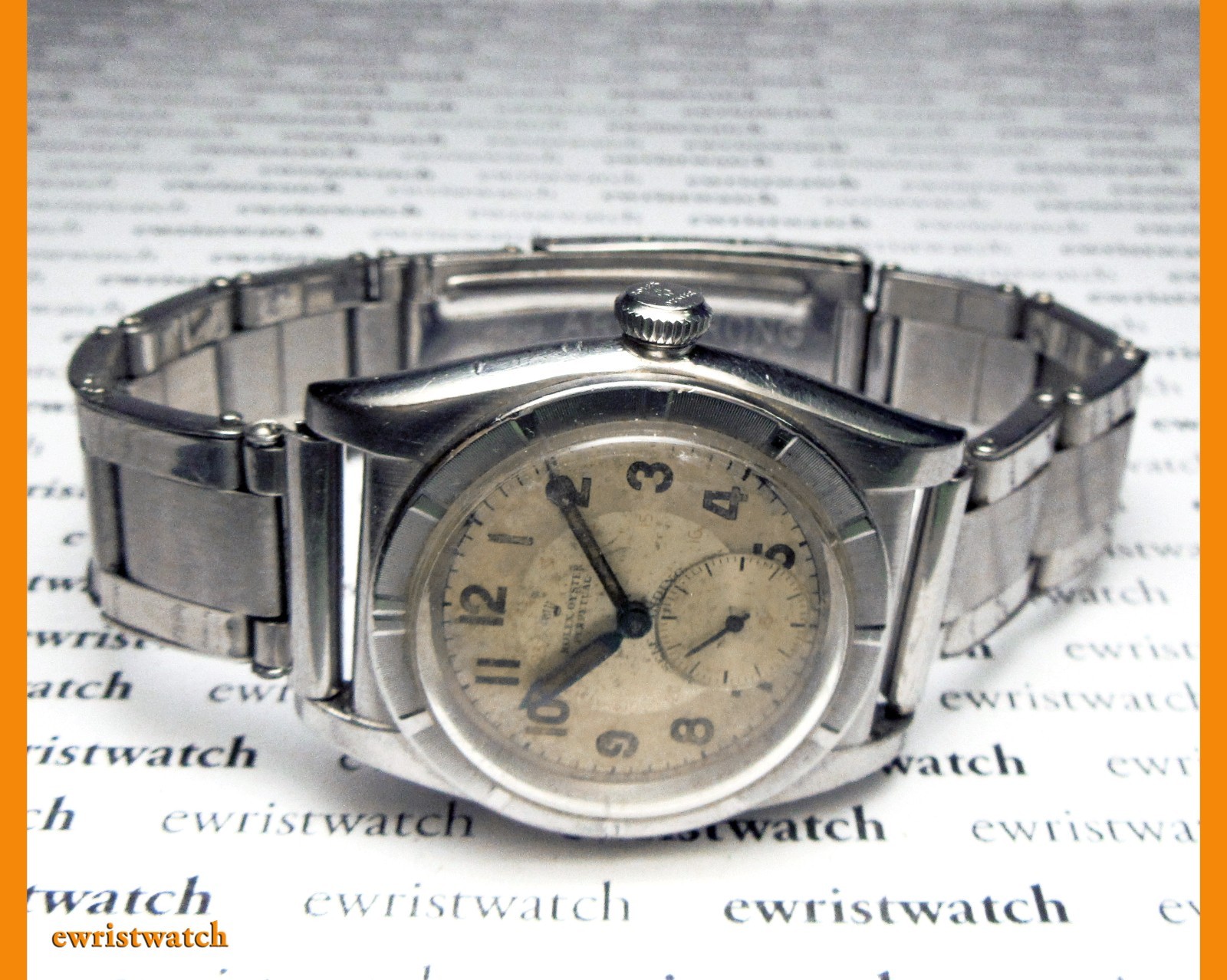 Vintage 40s Rolex Oyster Perpetual Bubbleback Original Military Sub-Seconds Dial