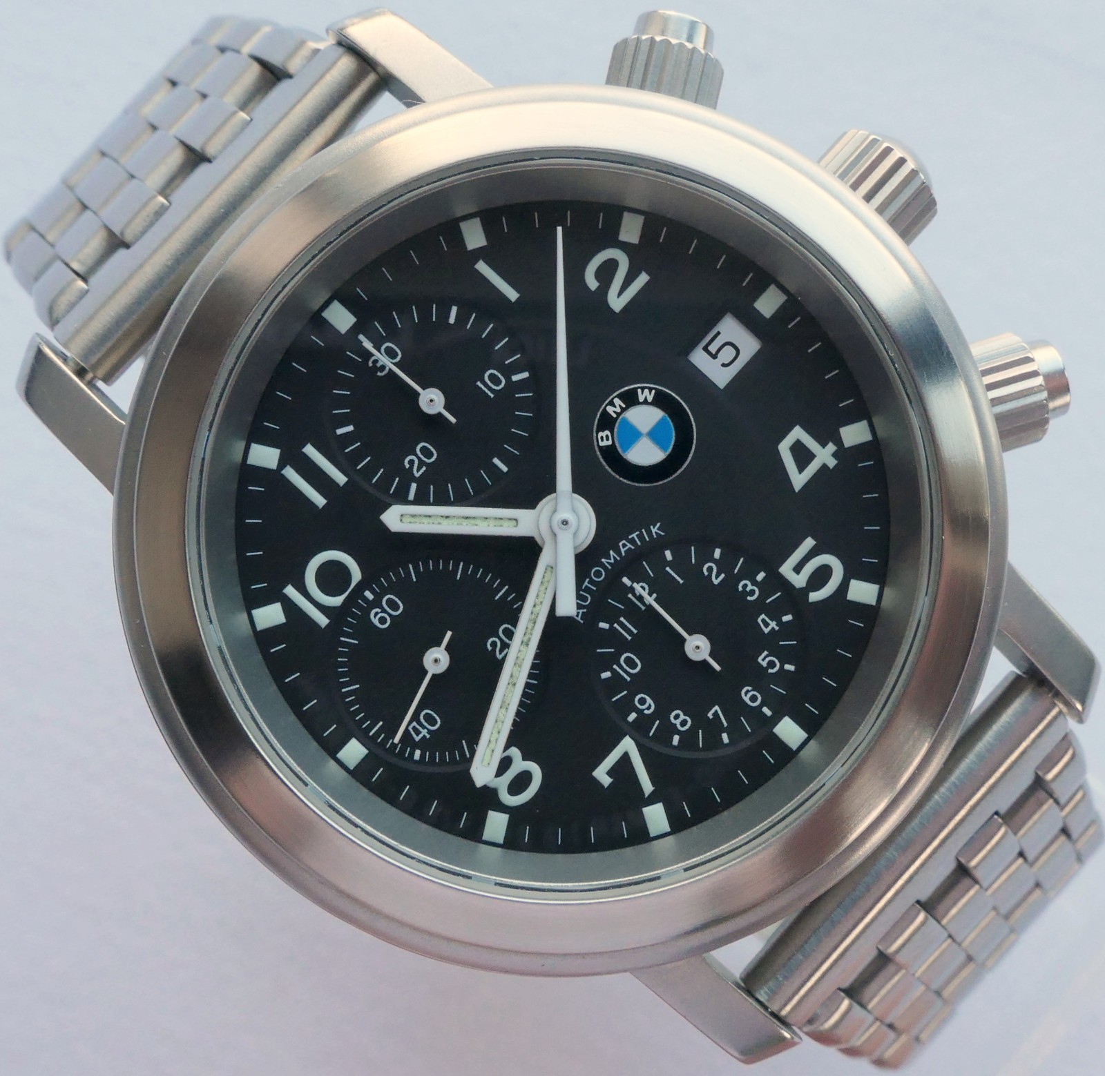 BMW Classic Driver Sport Car Accessory Automatic Valjoux 7750 Chronograph Watch
