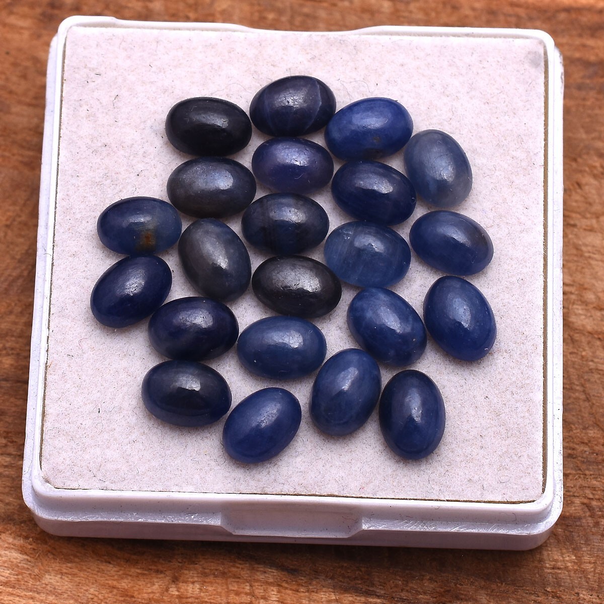 22 Pcs Natural Sapphire Oval Cabochon 7mm*5mm Untreated Gemstones Wholesale Lot
