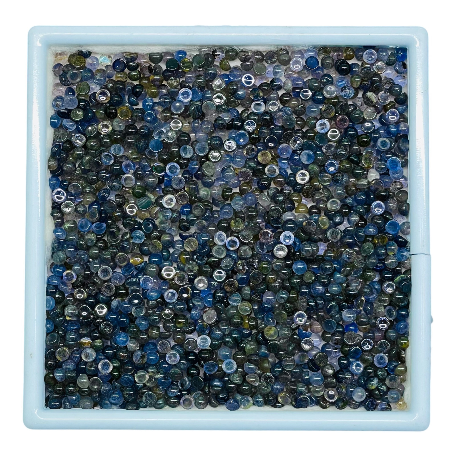 200 Pcs Natural Iolite 3mm Round Loose Untreated Cabochon Gemstone Wholesale Lot