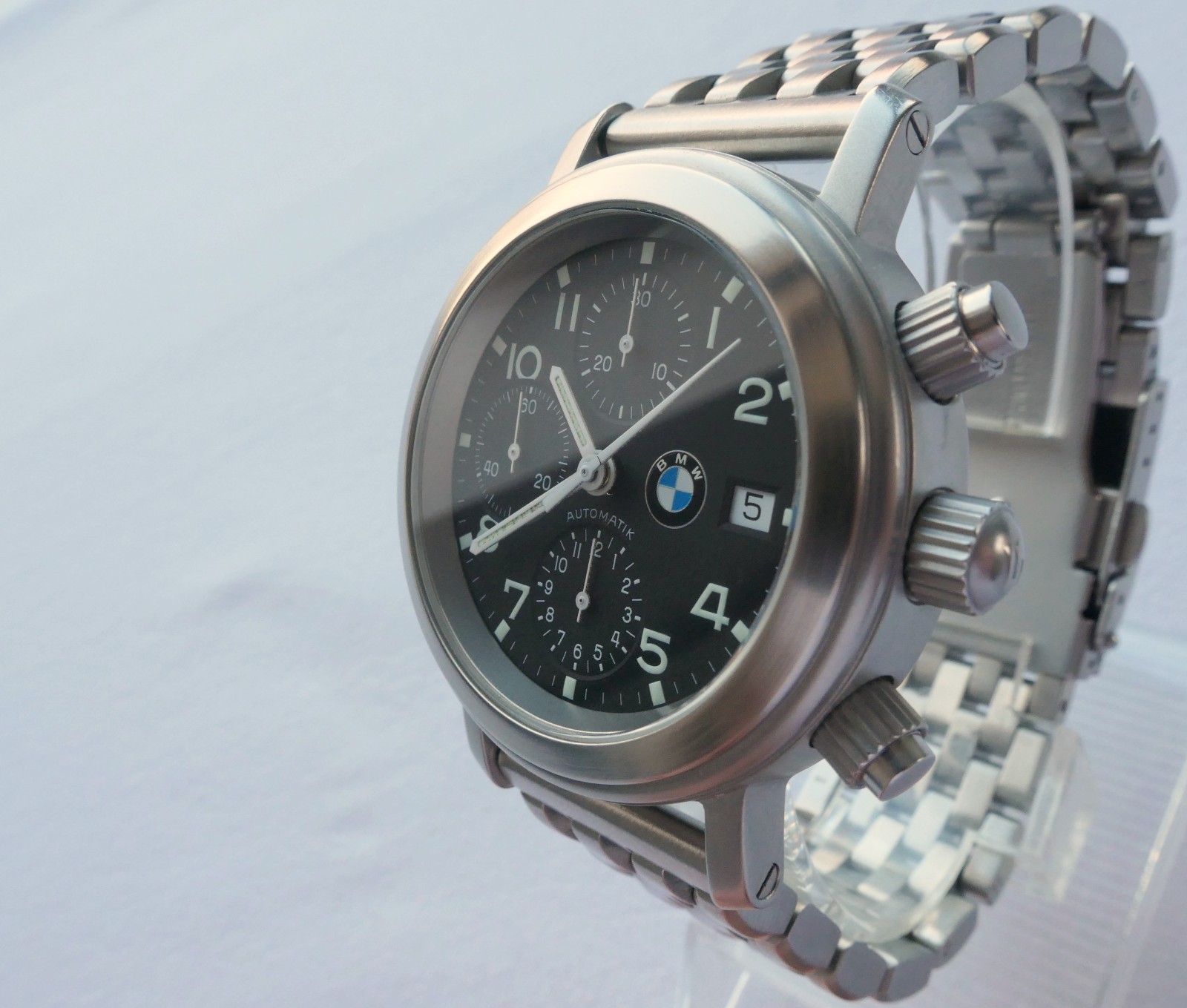 BMW Classic Driver Sport Car Accessory Automatic Valjoux 7750 Chronograph Watch