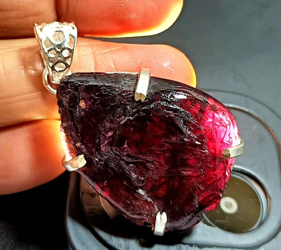EGL Certified 97.70 Ct Natural PAINITE 925 Solid Silver Pendant LOOSE Gemstone