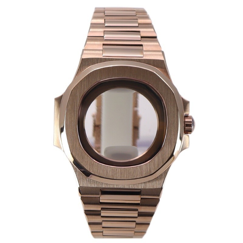 39.5mm Rose Gold Watch Cases 904 Strap Sapphire Glass For NH35 36 Movement
