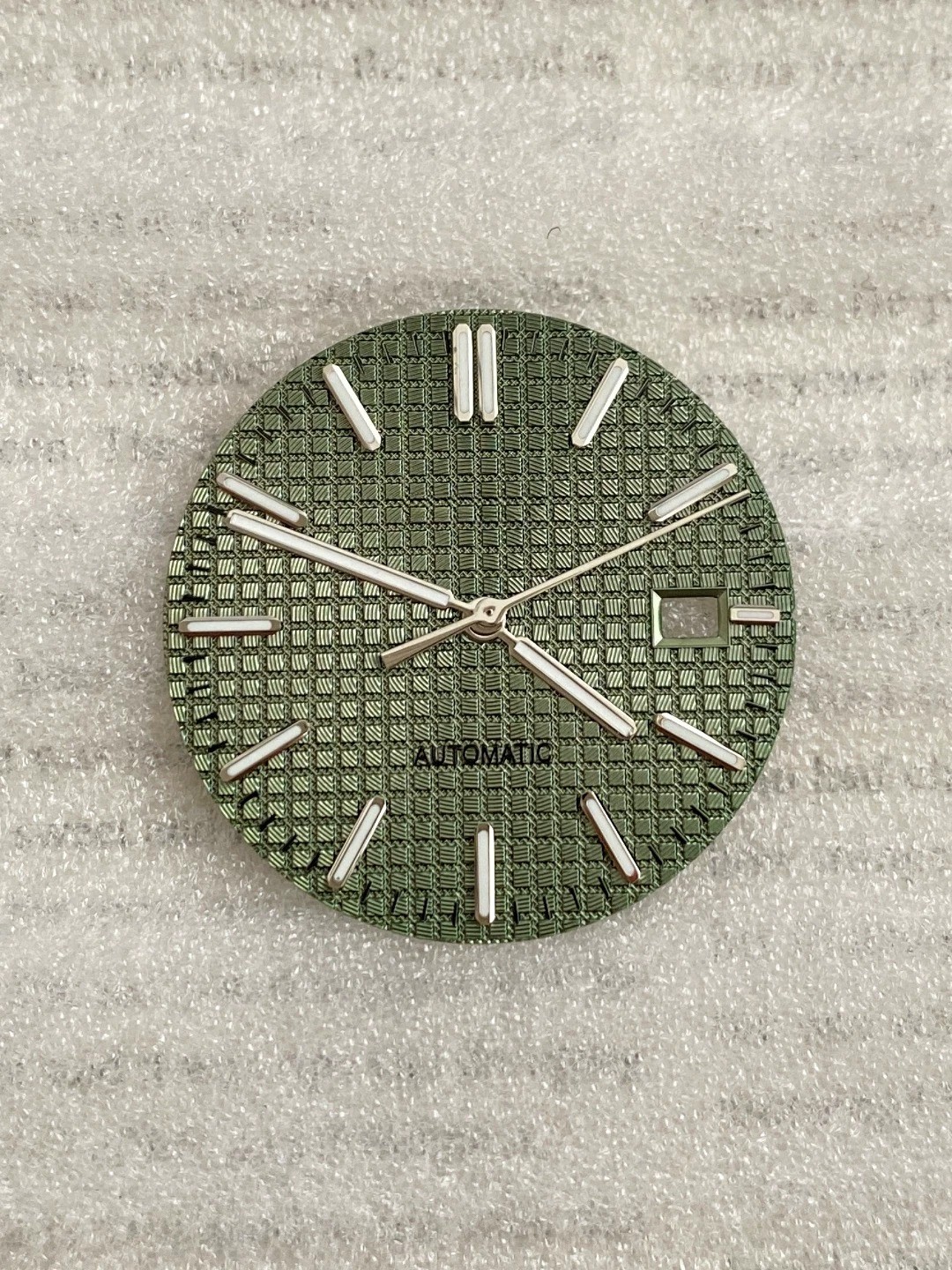 31.8mm Black Grid Dial & Hand Kit Lume Stick Indices Fit Auto Mod