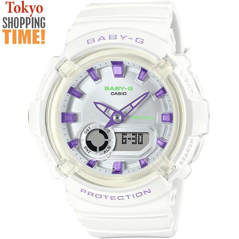 Casio Baby-G BGA-280DN-7AJF Silver Dial World Time Analog Digital Women Watch