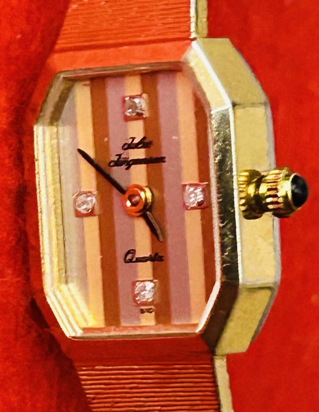 Beautiful Vintage JULES JURGENSEN Diamond Dial Ladies Watch (510) Quartz. L-MP.