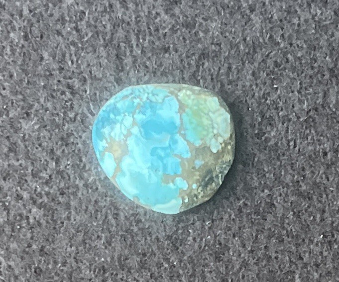 Blue Moon Nevada Turquoise Freeform Cabochon 15x14x4.5mm 6.6cts Pseudomorph
