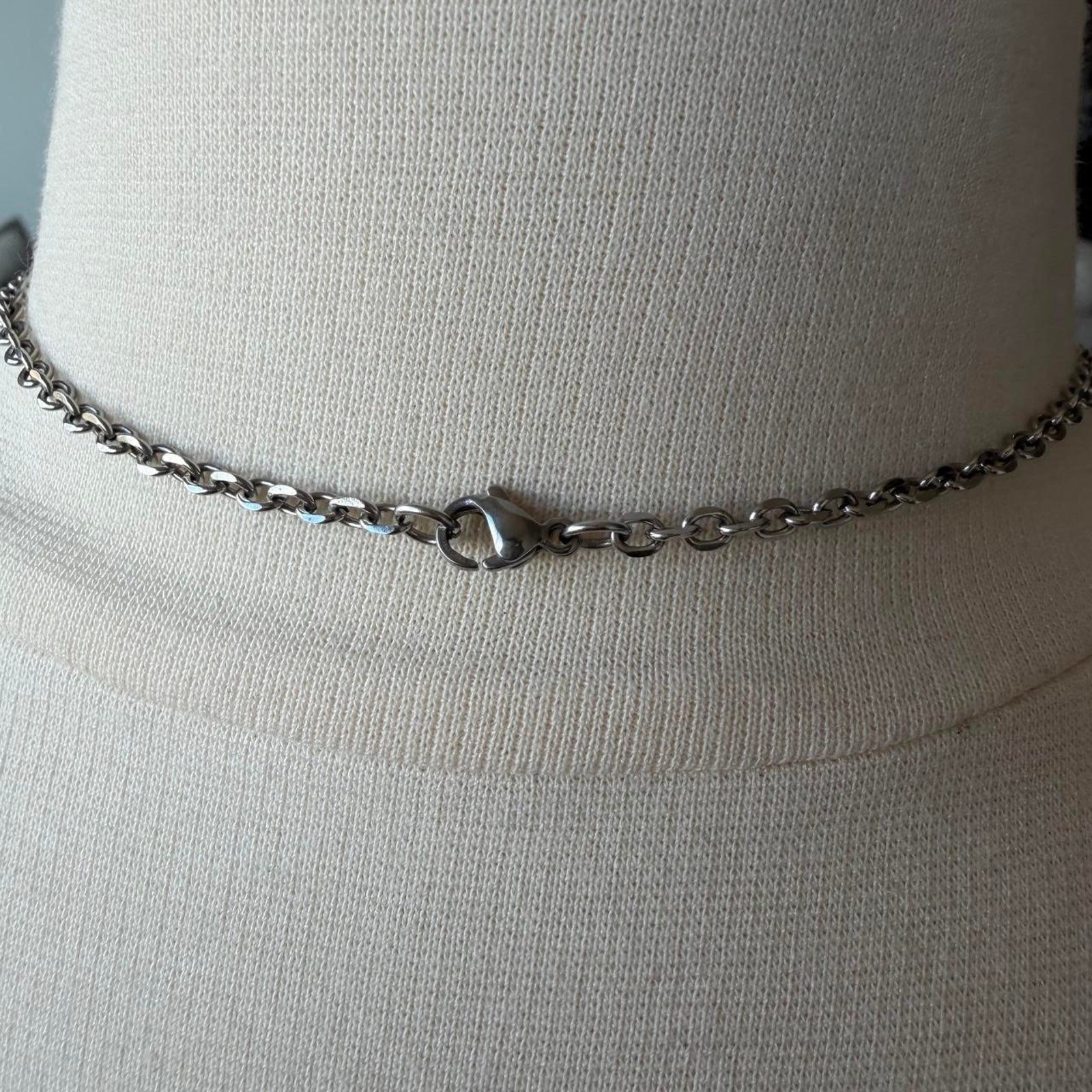 Dolce & Gabbana Since 1994 Round Logo Pendant Necklace Silver