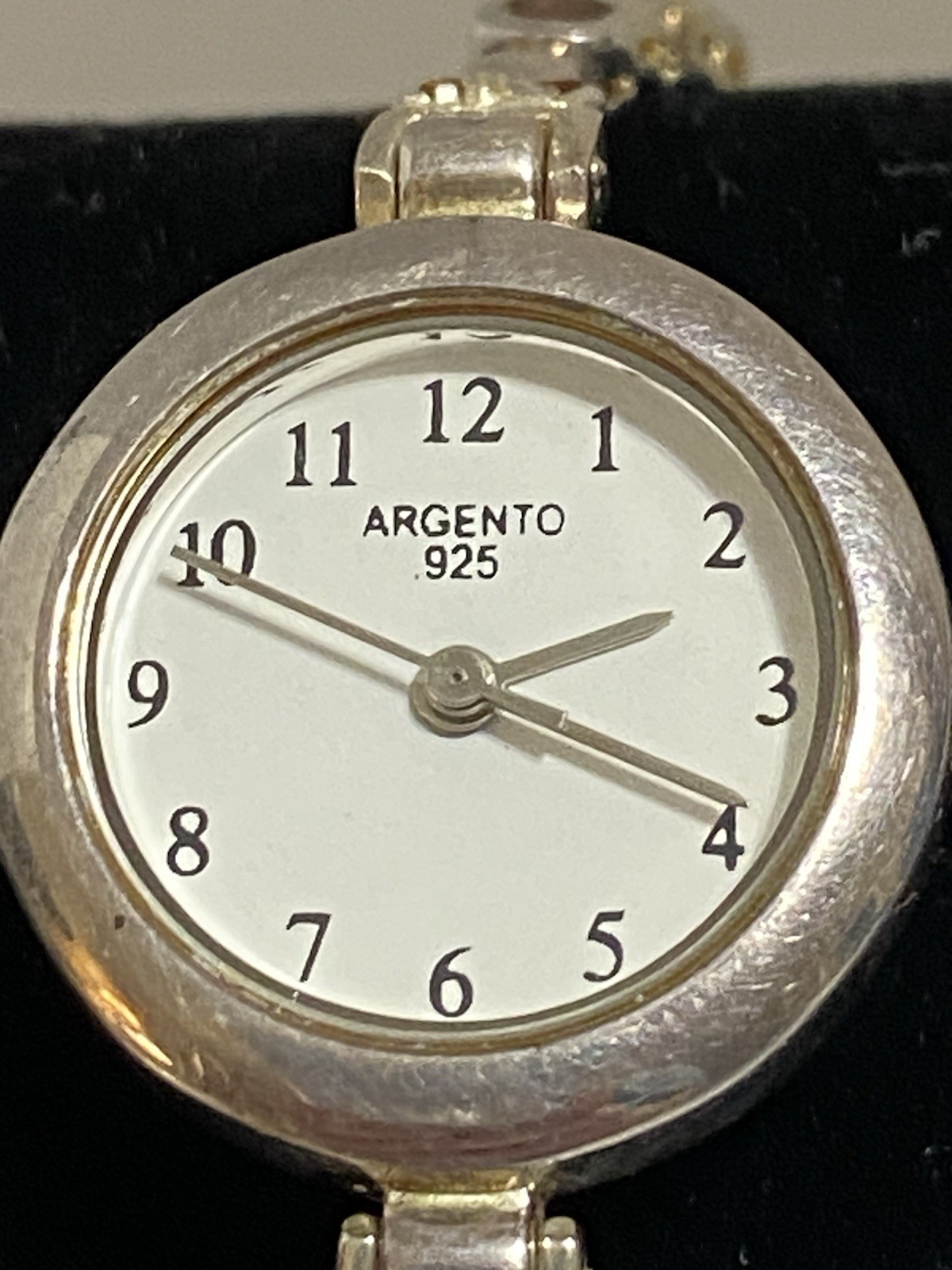 Argento Sterling Silver 925 Watch With Multicolor Crystals With New Battery