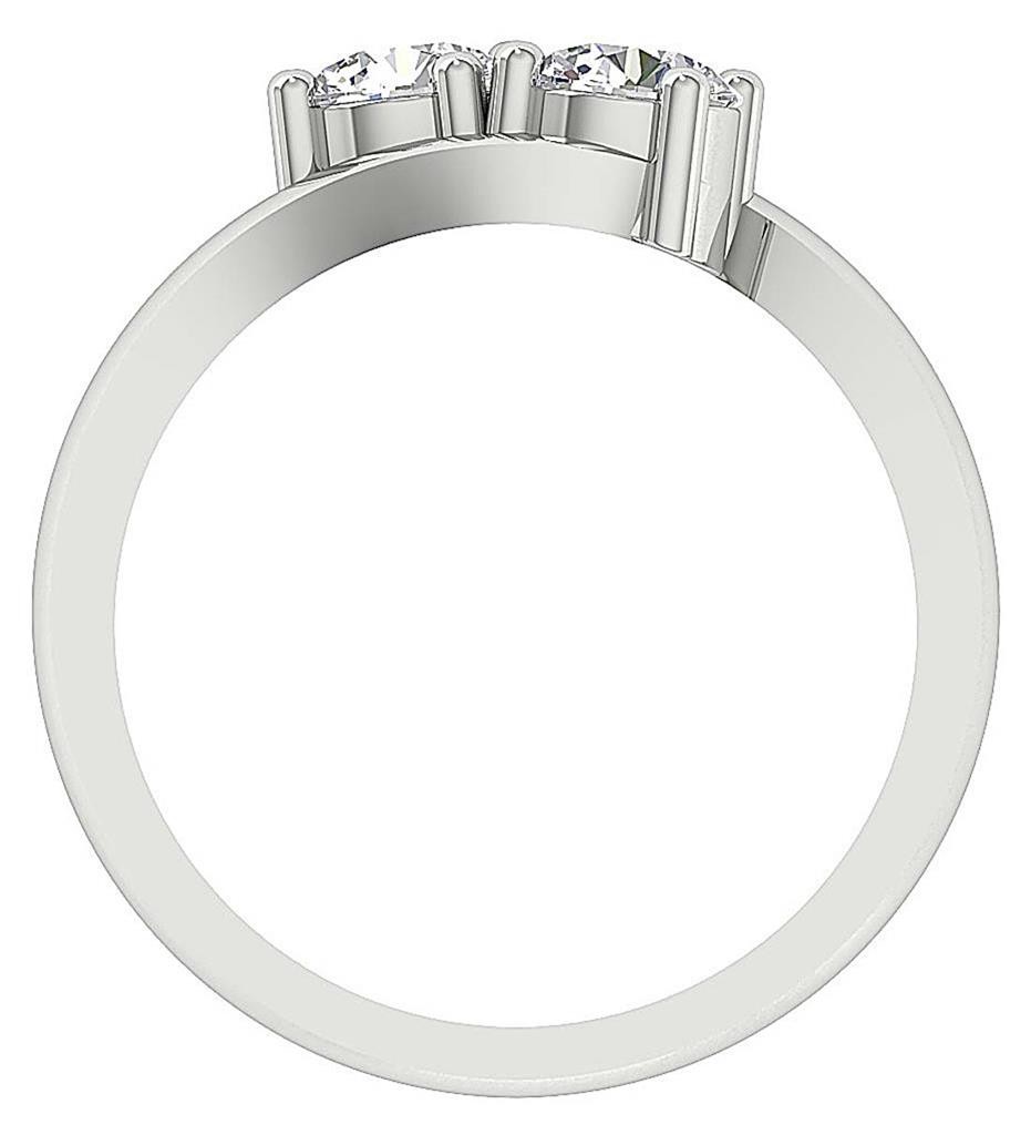 Forever Us Two Stone Solitaire Ring VS1 F 1.50-3.00Ct Lab Grown Diamond 14K Gold