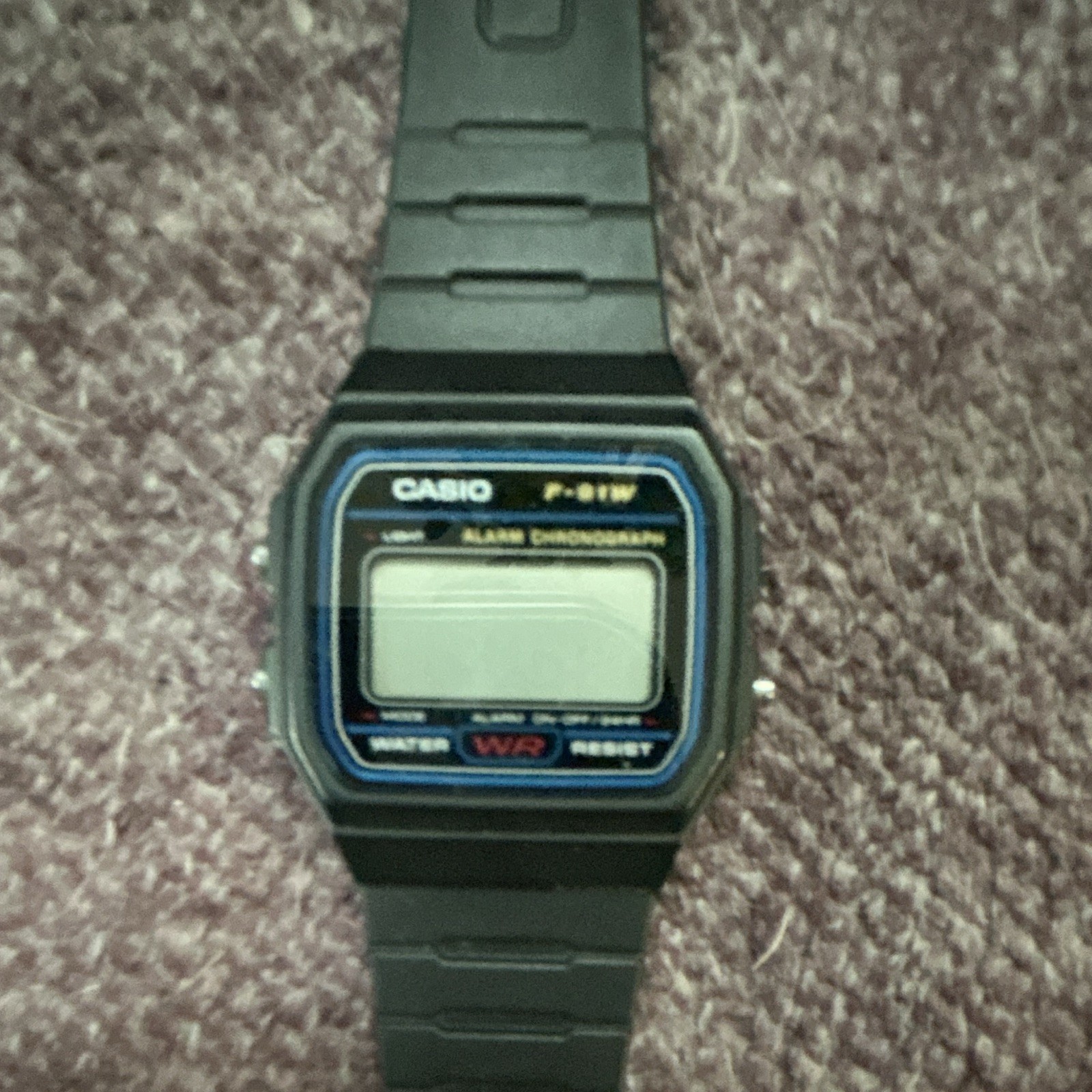 Casio F-91W Digital Quartz Watch Alarm Chronograph Water Resist Black Resin