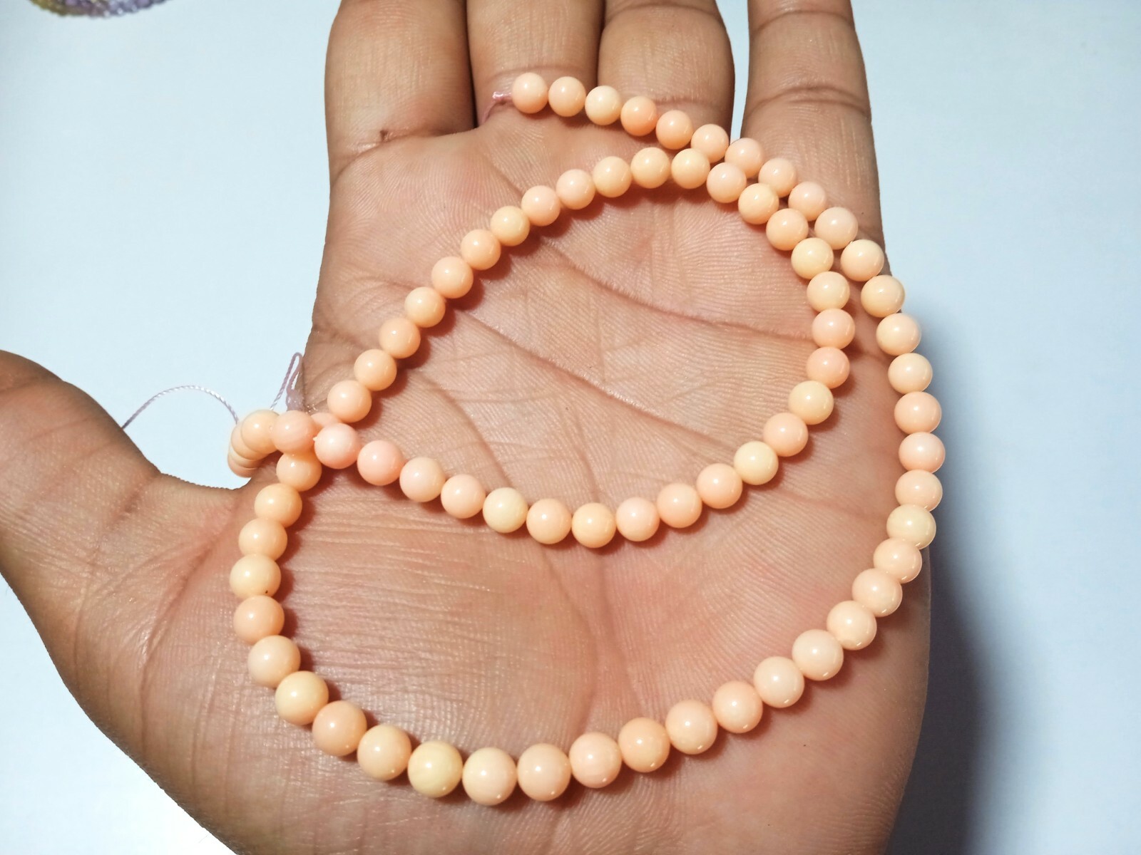 Coral Pink Round Smooth 5mm Loose Gemstone Beads 15″Inch 1 Strand
