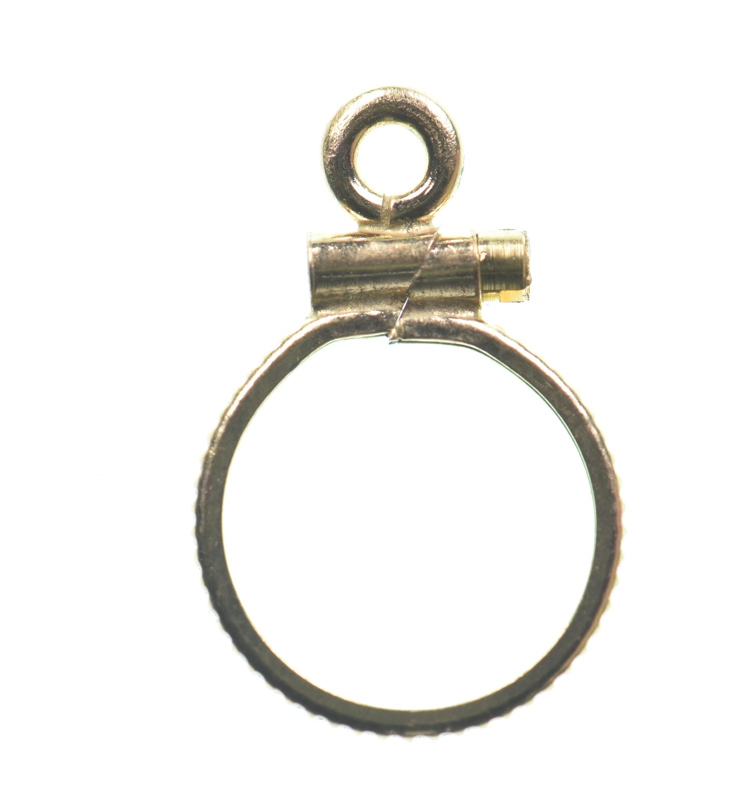 12K 10.3mm Gold Filled Token Coin Bezel Pendant Frame Edge *1400