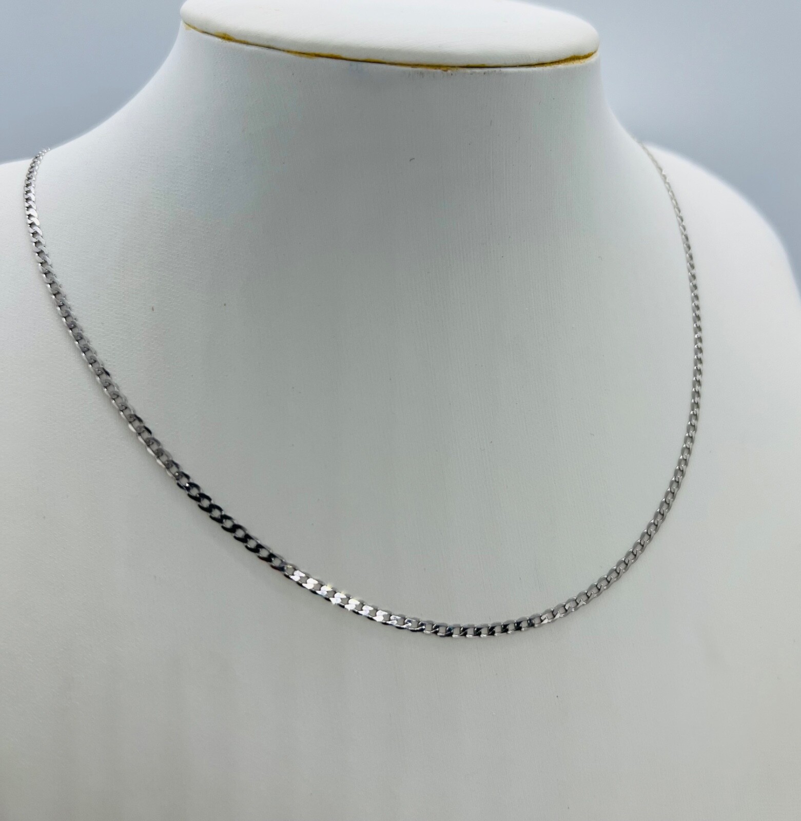 14k Gold white gold cuban link chain Men’s women’s necklace 2.2mm- 5.7mm 16″-30″