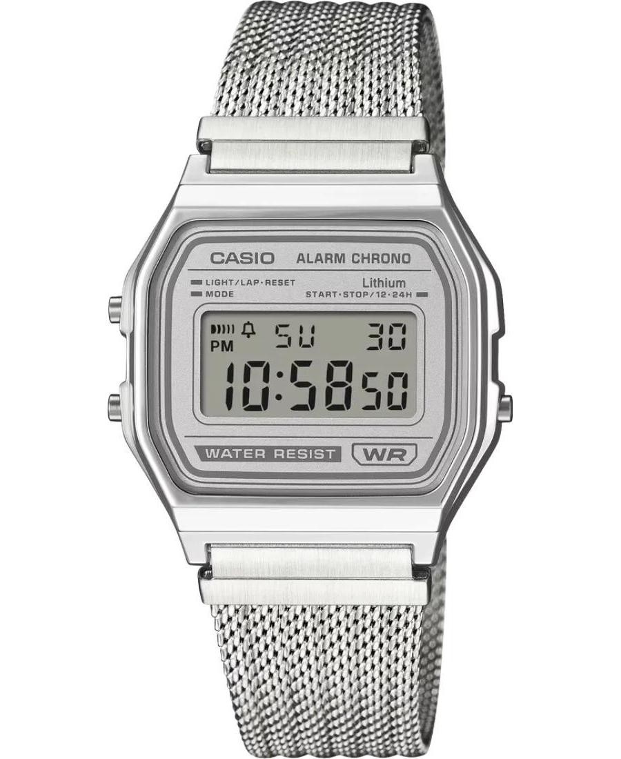 CASIO Men Digital Quartz Casual Watch Classic Dress Silver color Dial Waterproof