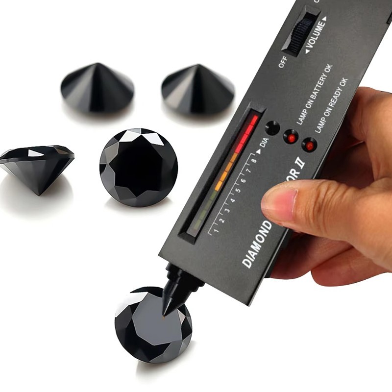3-6.5mm 1/5/10pcs D Color Round Black Loose Moissanite Real Gemstone Pass Tester