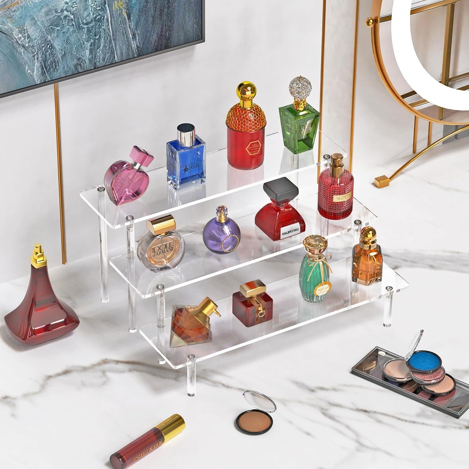 Multilayer Acrylic Display Rack – For Perfume, Cosmetics, Dolls & Nail Polish