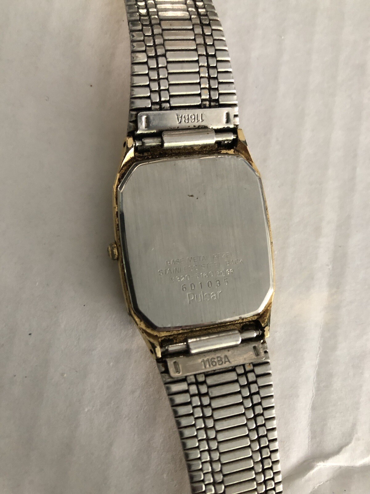 Vintage Men’s Pulsar Watch V320-5160 Seiko Luxury Formal Dress