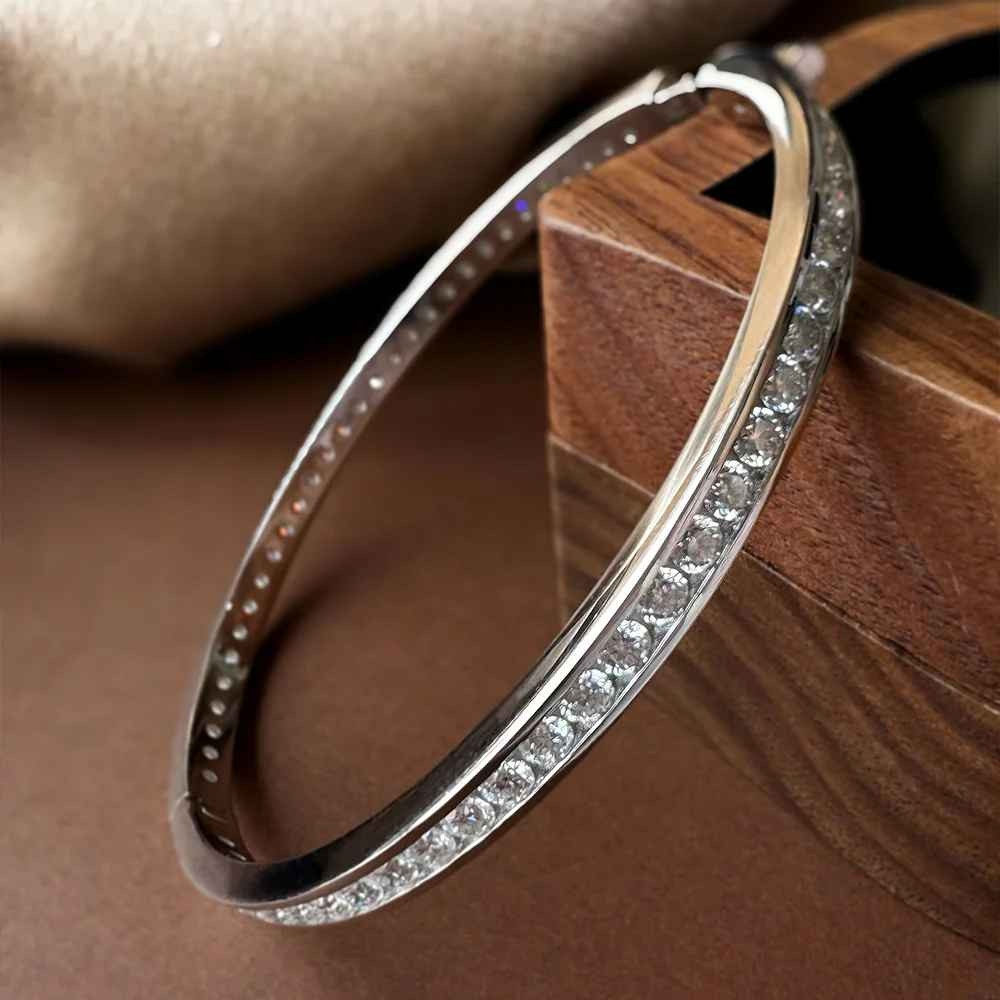 6CT Lab Created Diamond Bangle Bracelet 925S Silver Bracelet Fine Jewelry Gift