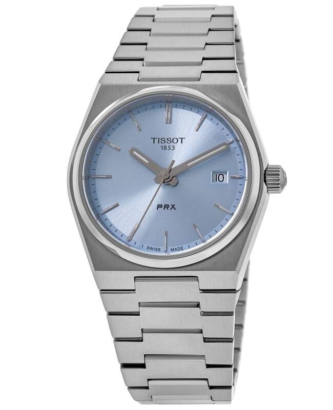New Tissot PRX Quartz Light Blue Dial Steel Unisex Watch T137.210.11.351.00