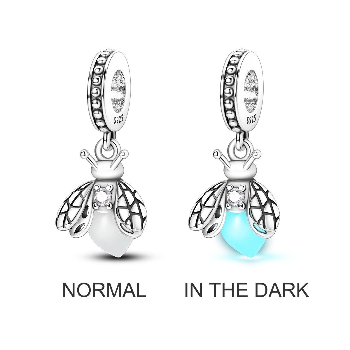 MULA Original 925 Sterling Silver Firefly & Butterfly Charm for Women’s Bracelet