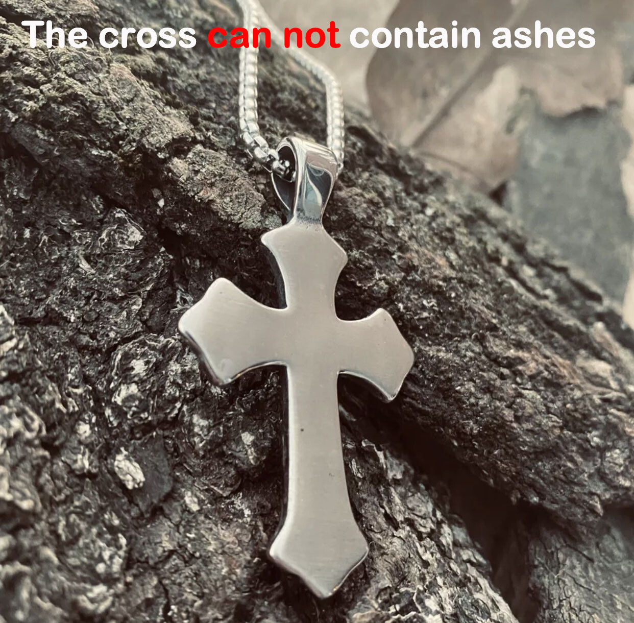MENDEL Mens Biker Catholic Cross Pendant Necklace For Men Ashes Stainless Steel