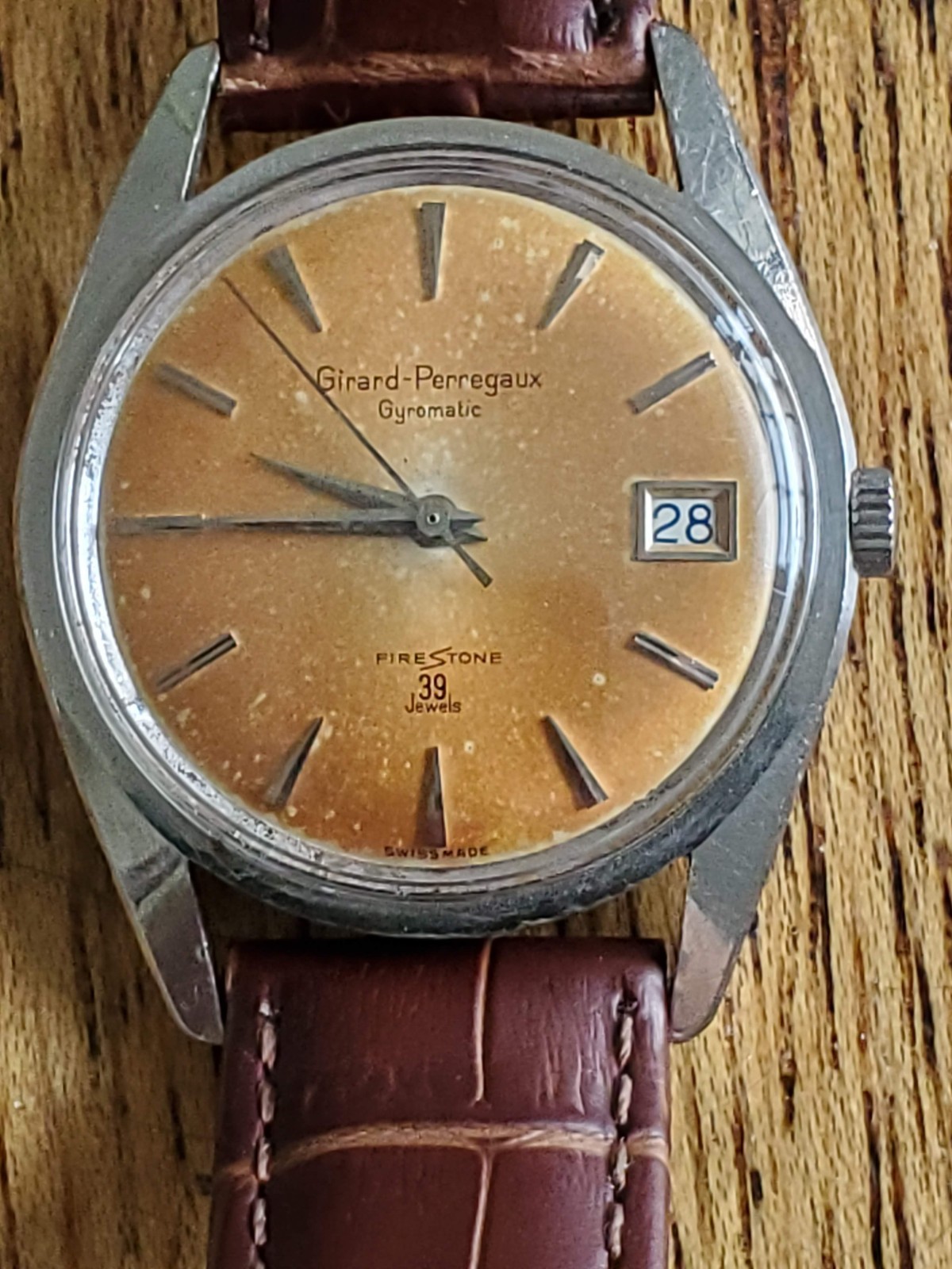 Vintage 1950’s GIRARD PERREGAUX Gyromatic – Firestone 39 jewels Calibre 32