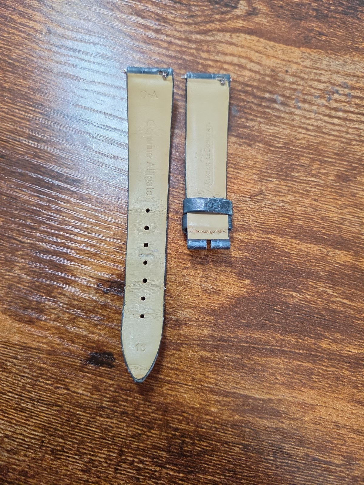 Jaeger-LeCoultre OEM 16/14mm Blue Alligator Leather Watch Strap Made In FRANCE