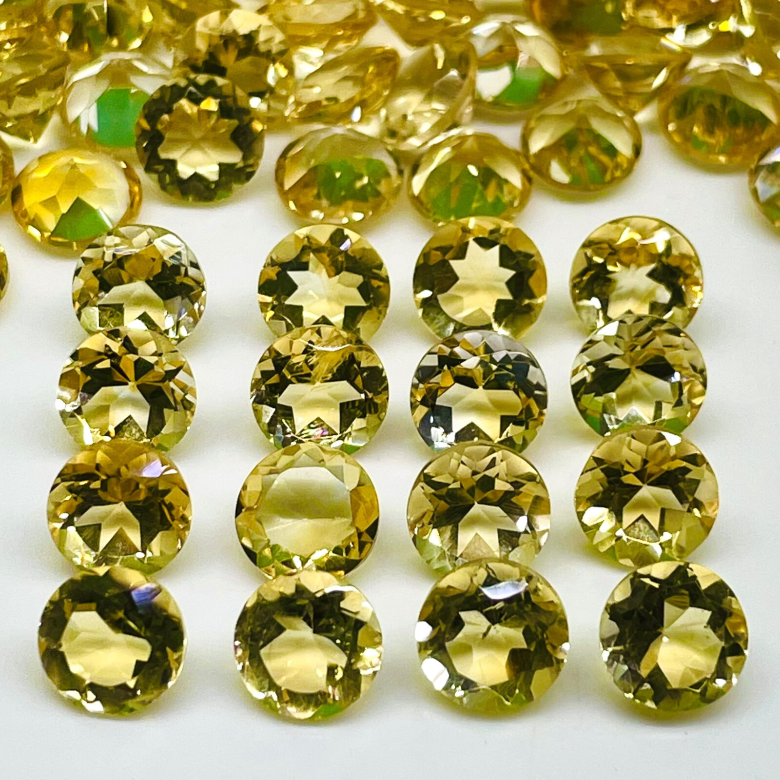 VVS 30 Pcs Natural Citrine 7mm Round Cut Loose Untreated Gemstones Wholesale Lot