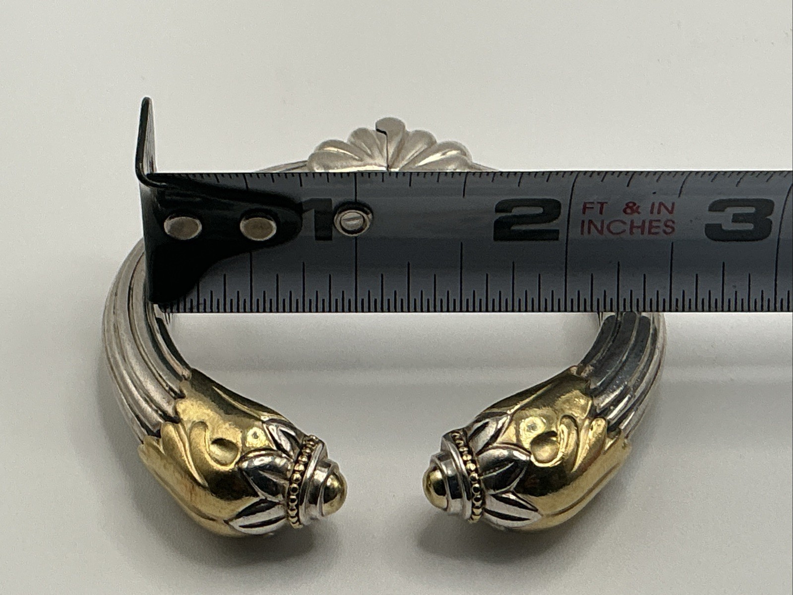LAGOS CAVIAR Sterling Silver And 18K Gold Hinged Cuff Bracelet 750 And 925