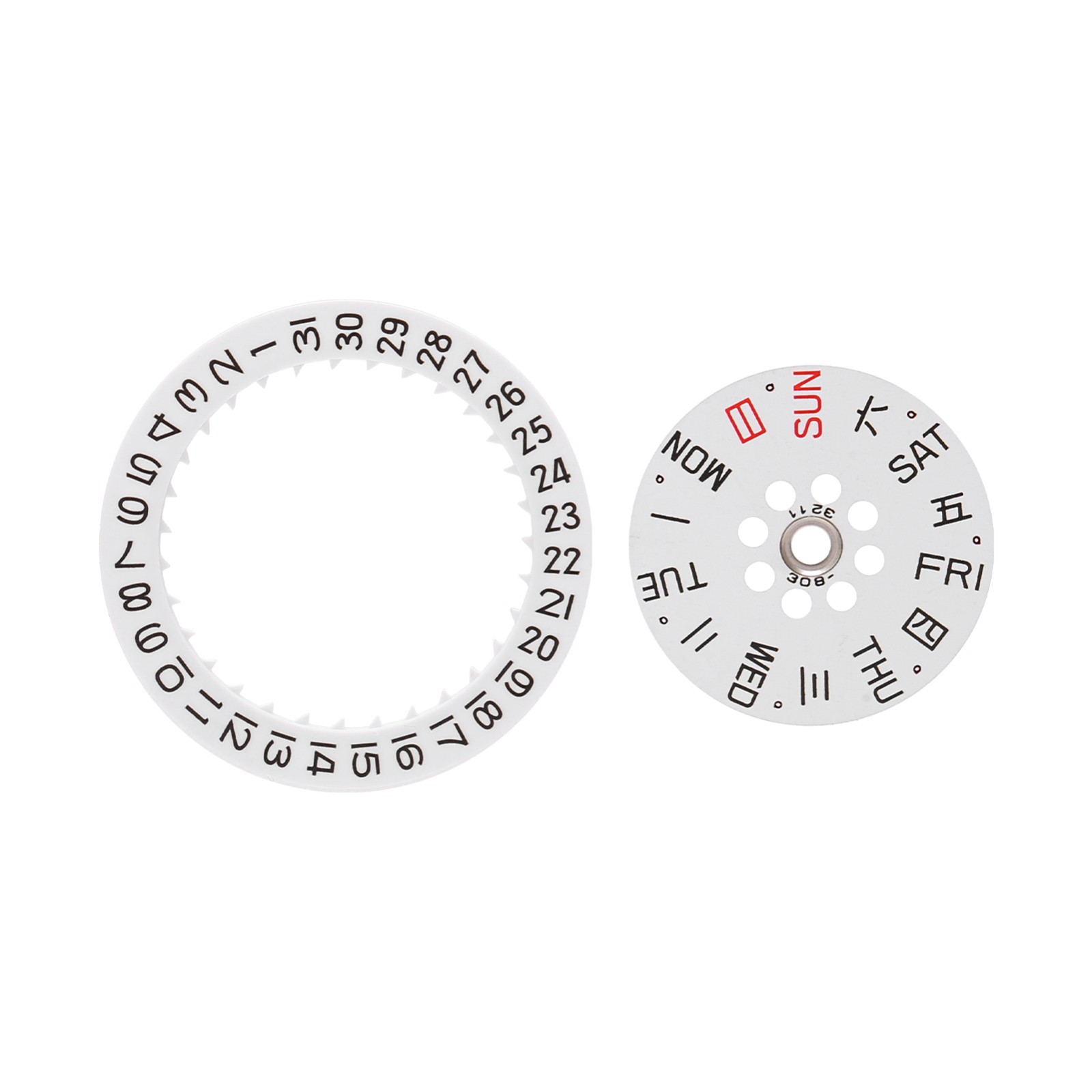 Watch Movement Day&Date Wheel Calendar Dial Set Replacement For Miyota 8200 8205