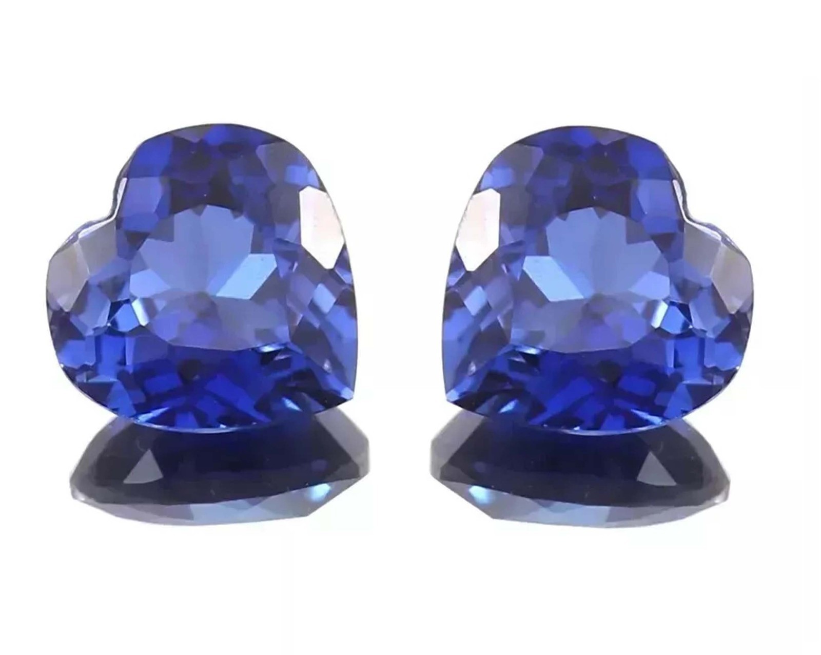8.00 Carat Natural Blue Sapphire Heart pair IGL Certified Loose Gemstone D26