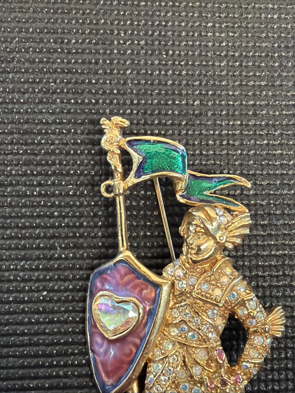 Jw1 Kirks Folly Rare Knight Lancelot Brooch Vintage K53