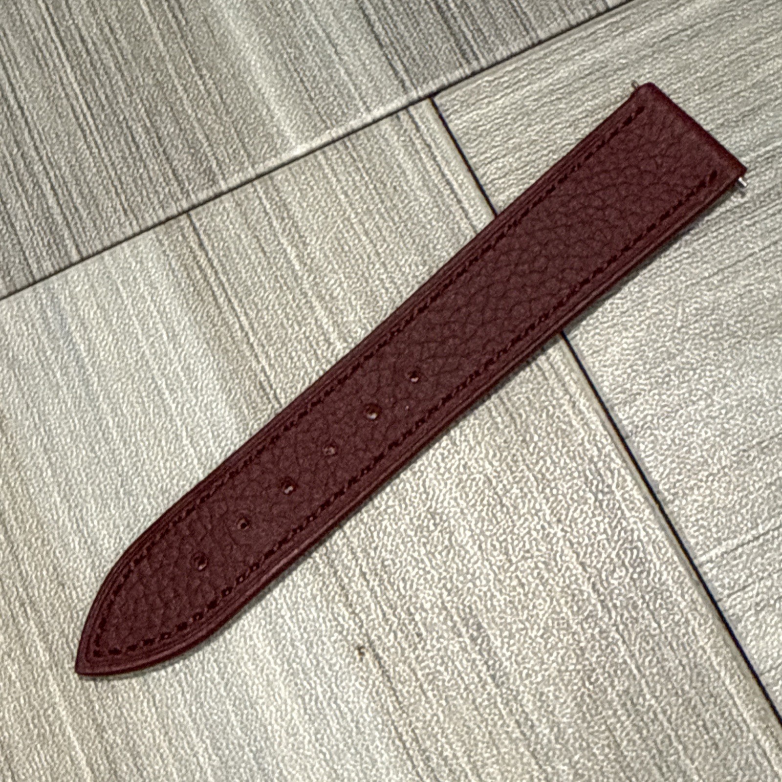 Authentic IWC Quick Release 20mm x 18mm Burgundy Swiss Calf Leather Watch Strap