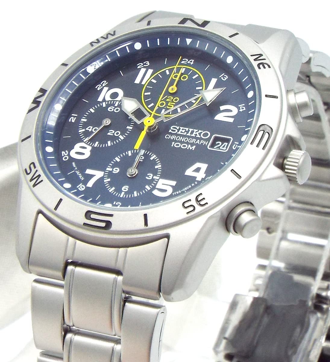 SEIKO Chronograph SND379P1 Blue Silver Men’s Watch New in Box