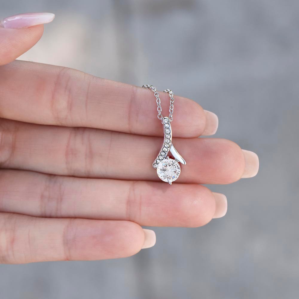 To My Wonderful Daughter Love Knot Necklace Gift, Birthday Gift from Mom