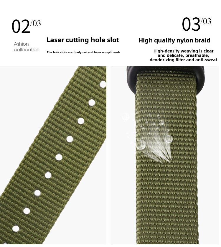 Military Style Nylon Canvas Replacement Watch Band Strap for Casio G-SHOCK 16mm