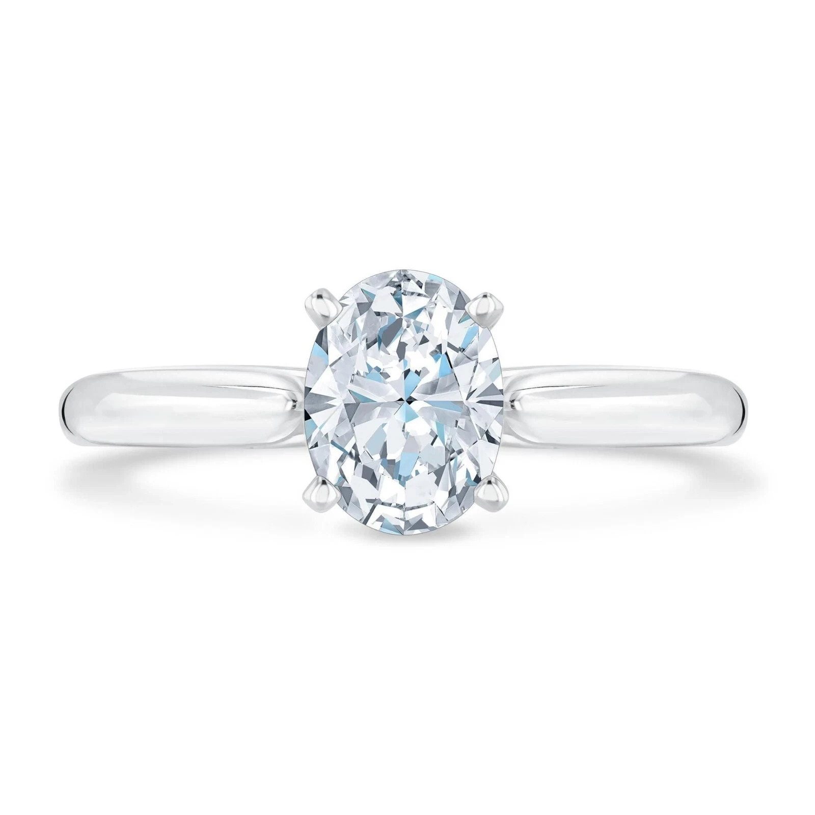IGI Certified Lab Grown Diamond Engagement 14 K Gold Ring Gift For Her 1Ct F VVS