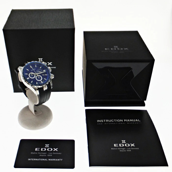 EDOX Grand Ocean Chronograph 10226-3BUCA-BUIN Quartz Rubber 30 ATM/300m