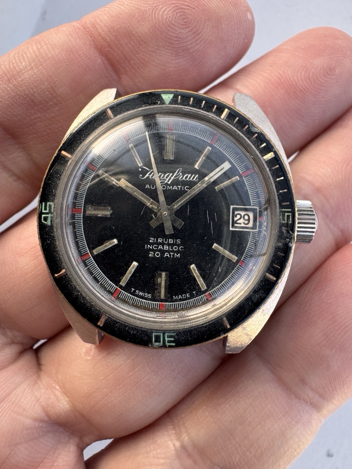 Diver Virgin Automatic 20 ATM Sub Vintage Bakelite Bezel Rare
