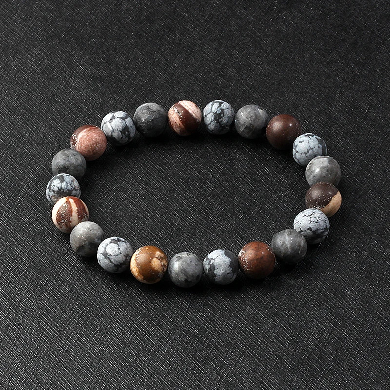 Stone Beaded Bracelet Solar System Planet Round Beads Unisex Bracelet Jewelry