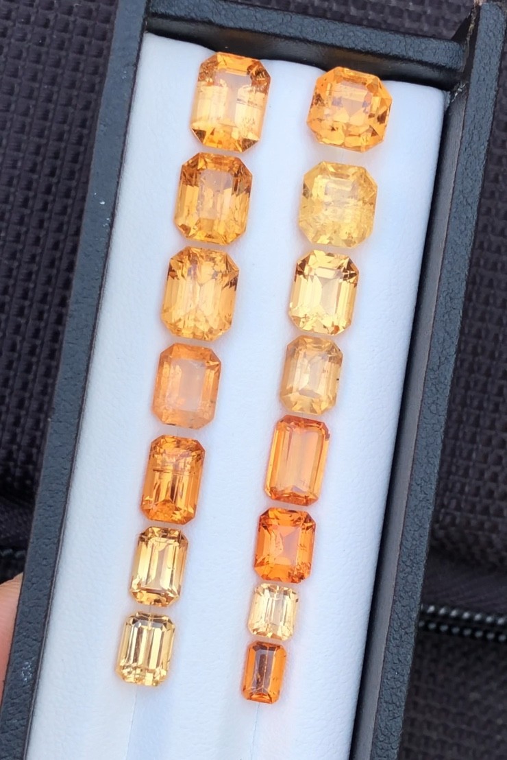Natural Imperial Topaz Lot 39.2 Carats From Katlang-Pakistan Loose Gemstone