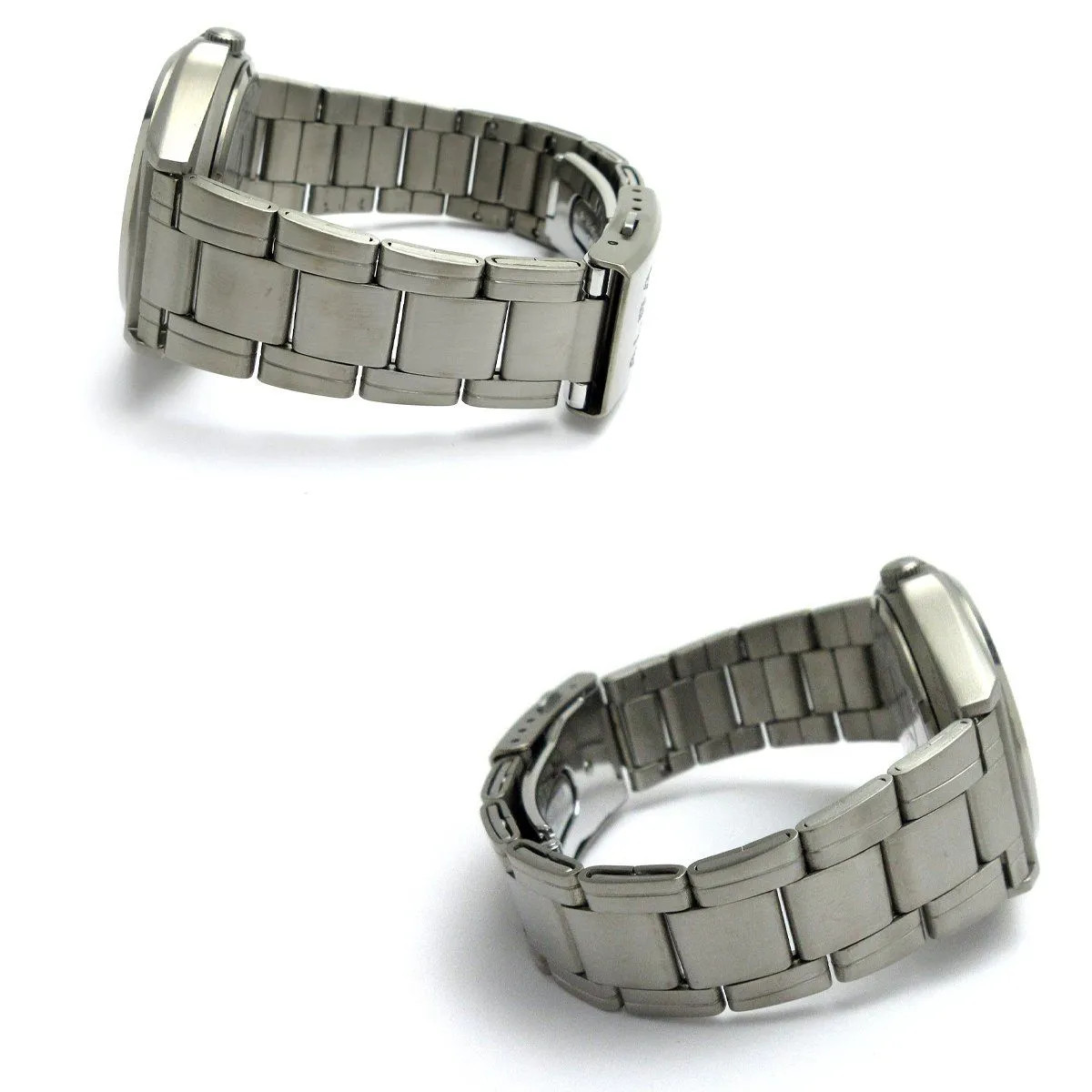 Seiko Alba Men’s Titanium Day-Date Watch with Arabic Numerals and Lumibrite