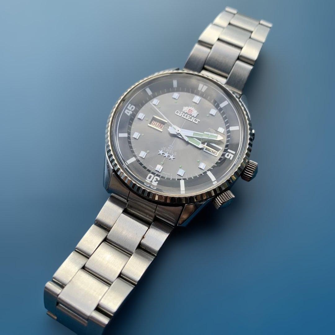 Orient King Master Automatic Wrist 18.5cm 7.3in 1990s Revival Retro